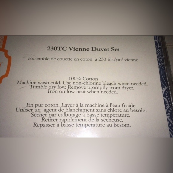 Kimberley Seldon Full/Queen Duvet Cover Set 3Pc New - Picture 4 of 4